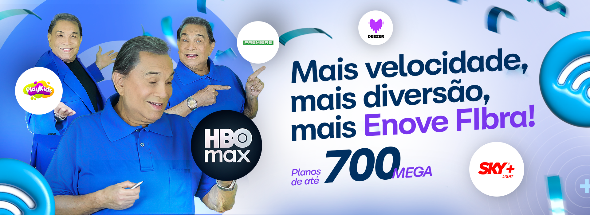 Mais velocidade, mais diversão, mais Enove Fibra! Planos de até 700 mega